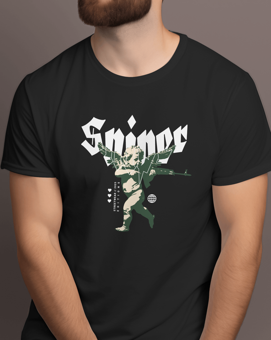 Cupid Sniper Streetwear - 100% organic cotton - relaxed fit casual t-shirt